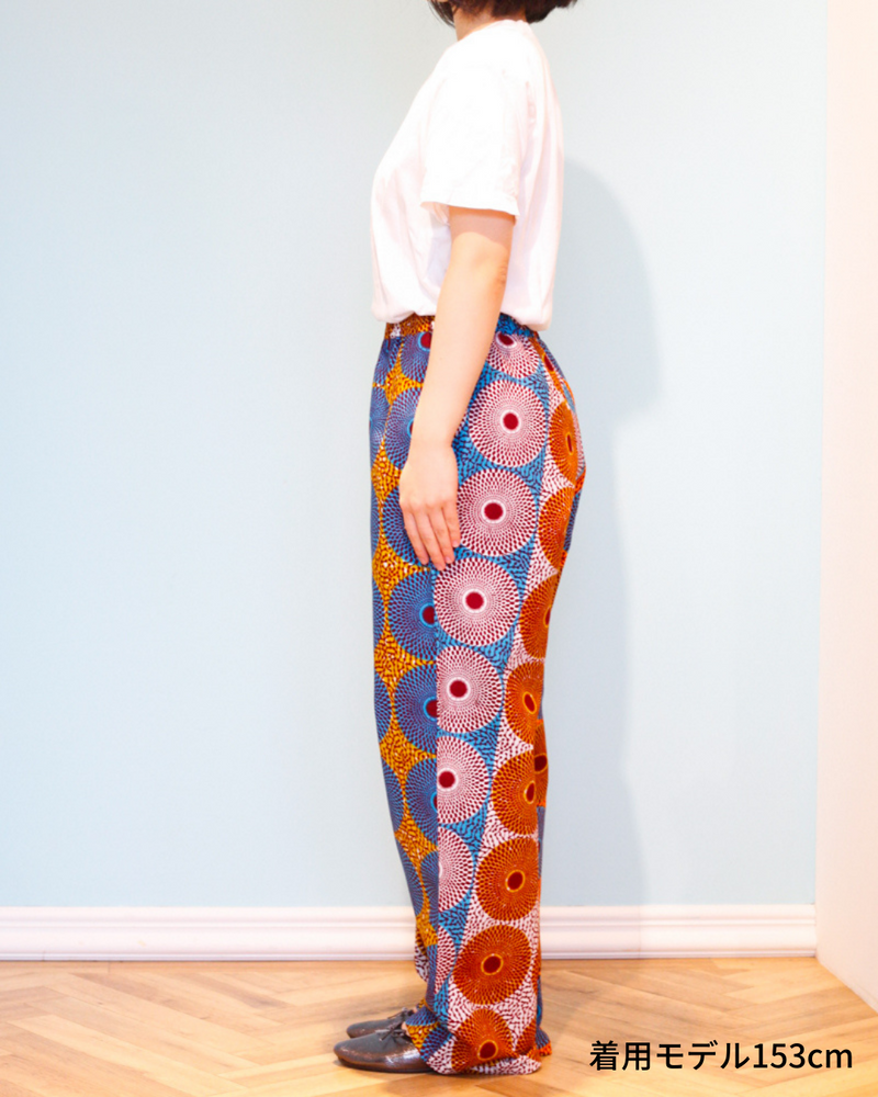 Relaxing pants -Battic Wavy Blue-