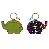 Elephant Key Holder -Green & Purple-