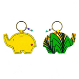 Elephant Key Holder -Yellow & Green-