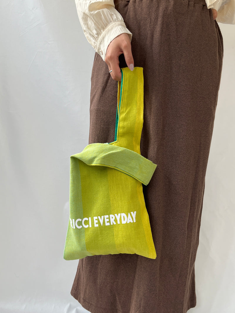 colorful·Kikoy Marché Bag -Lime