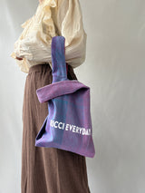 colorful·Kikoy Marché Bag -Purple