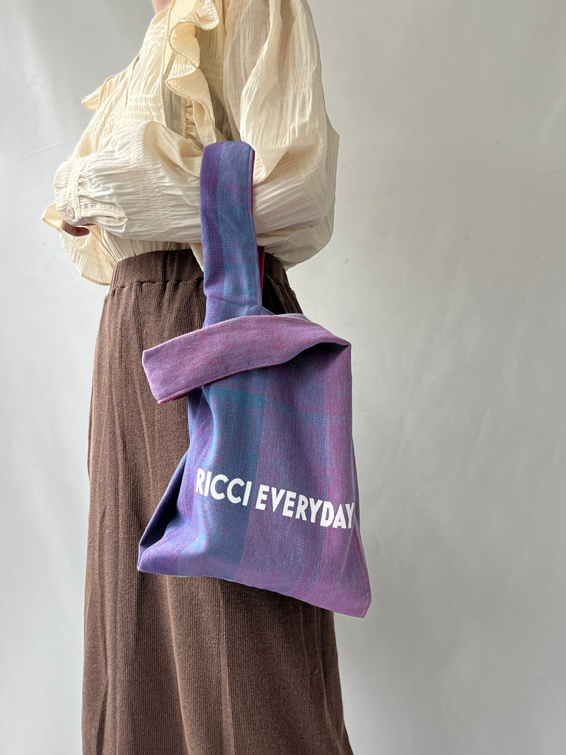 colorful·Kikoy Marché Bag -Purple