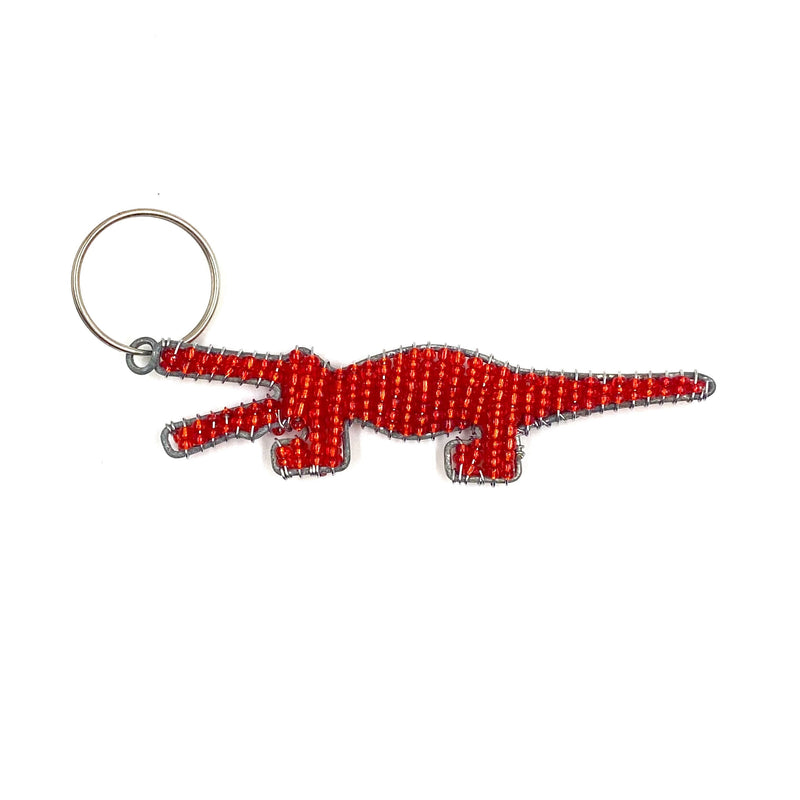 Mini Animal Bead Key Holder -Crocodile-