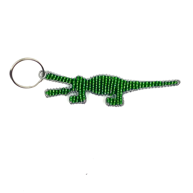 Mini Animal Bead Key Holder -Crocodile-