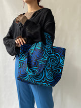 Fabric Booktote -Swar Blue-