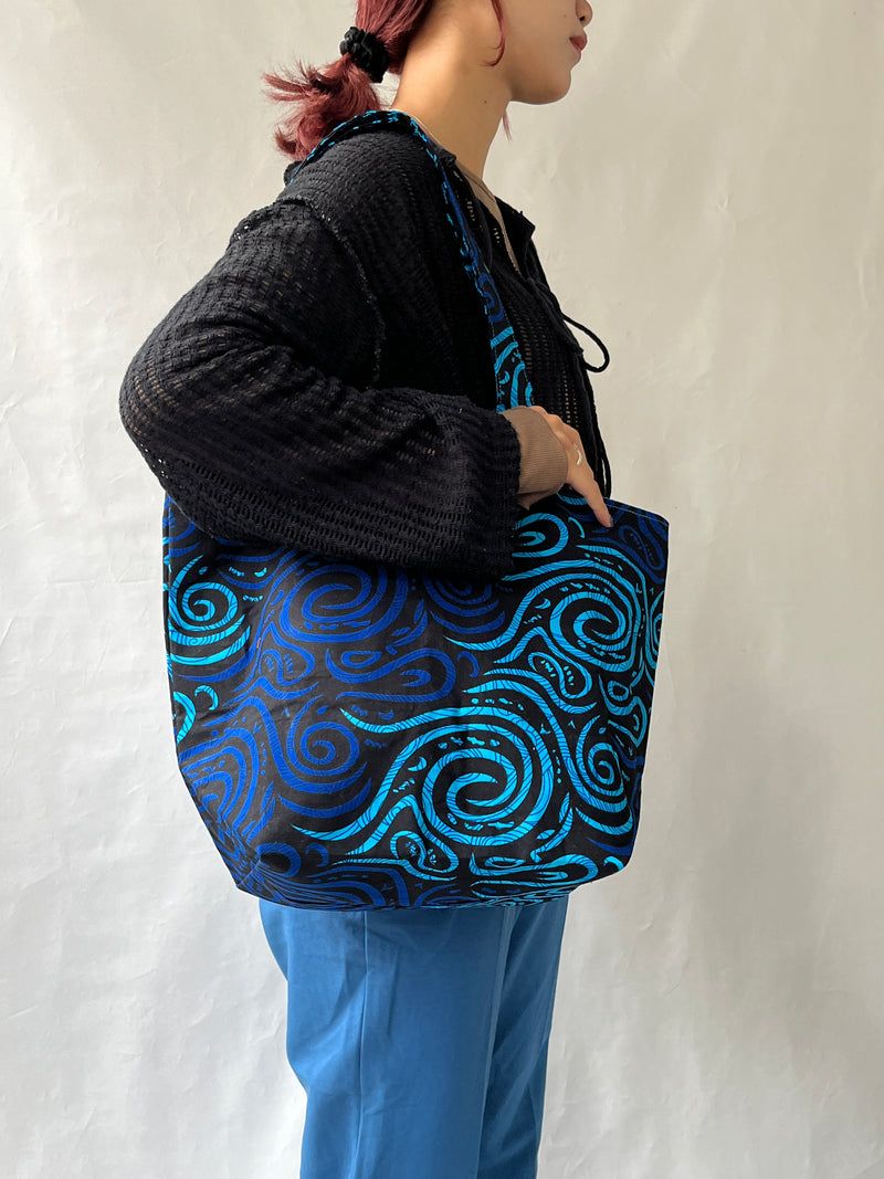 Fabric Booktote -Swar Blue-