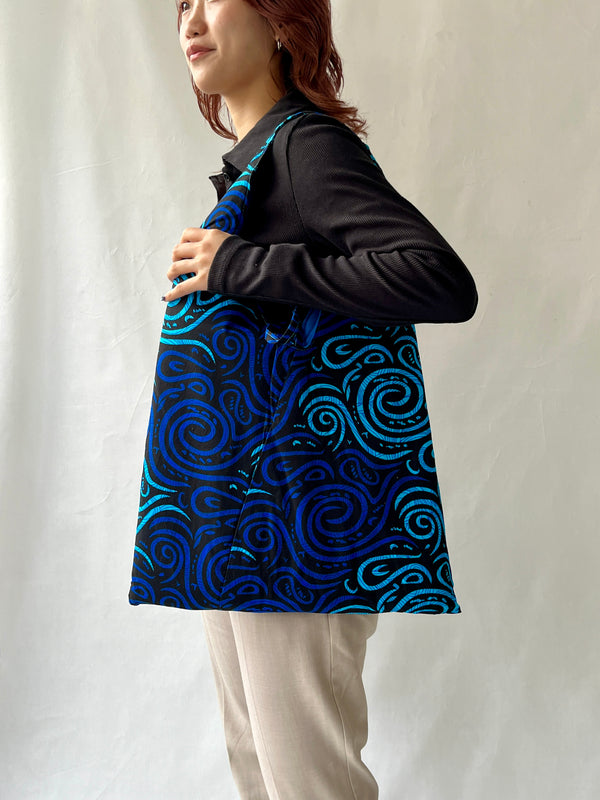 Print Azuma Bag -Swar Blue-