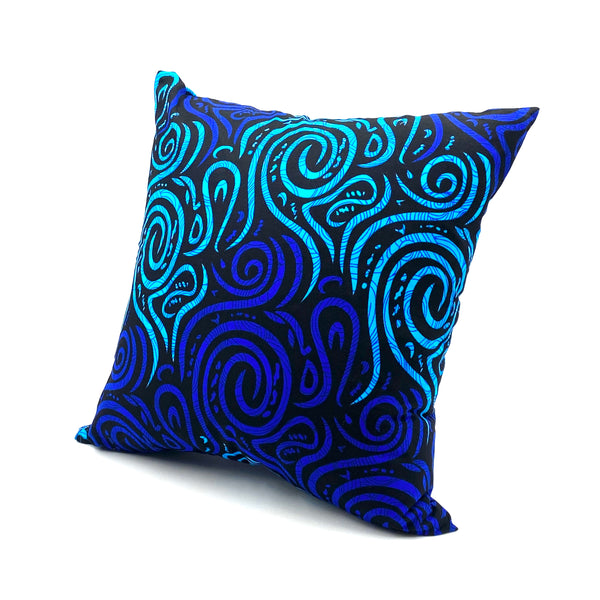 Cushion cover -swirl blue-