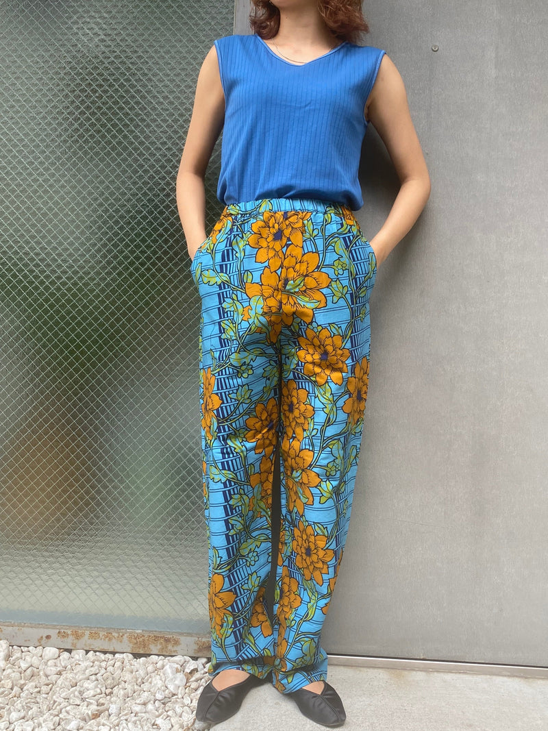 Relaxing pants -Retro Flower-