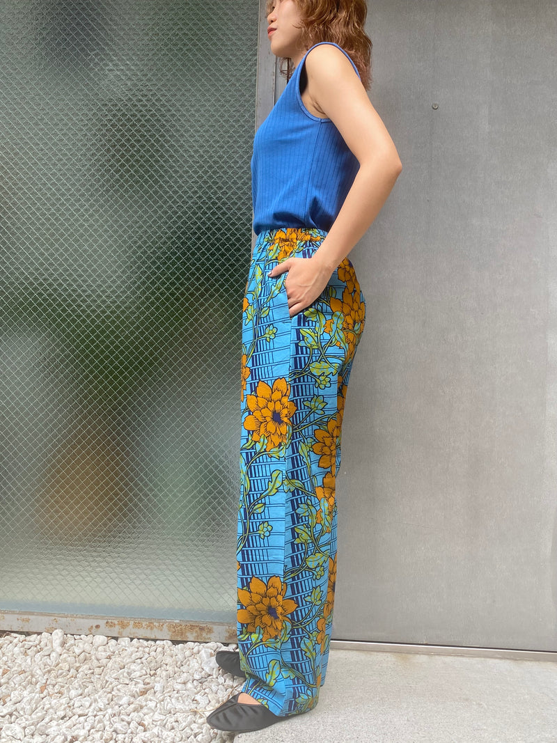 Relaxing pants -Retro Flower-