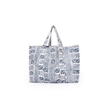 Zakuzaku Tote -White Blue Elegance-