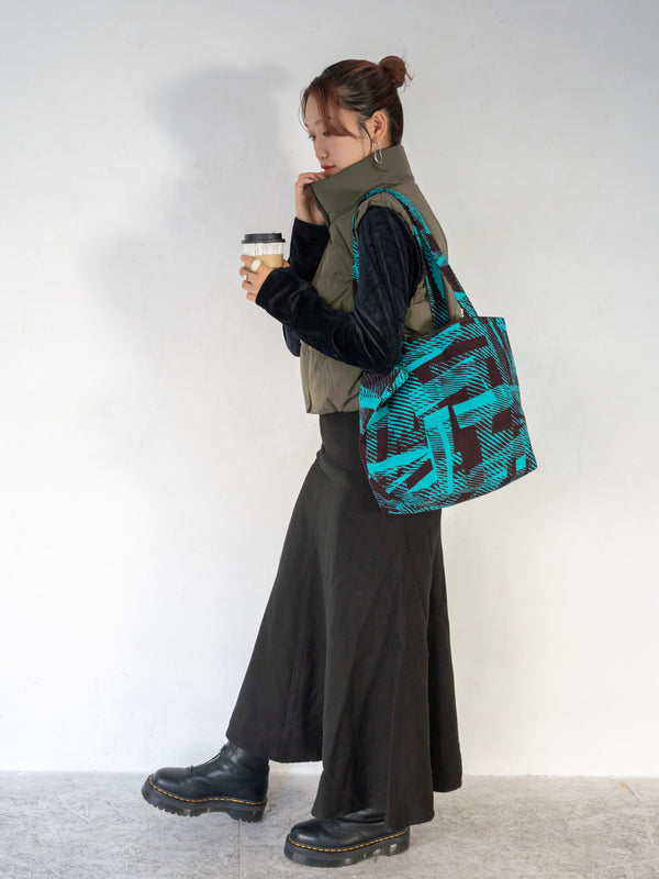 Fabric Book Tote -Resonance Blue-