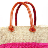 Sisal Two -tone Marche Bag S Ekle x Pink