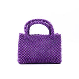 Paper Beads Colorful Bag -Purple-