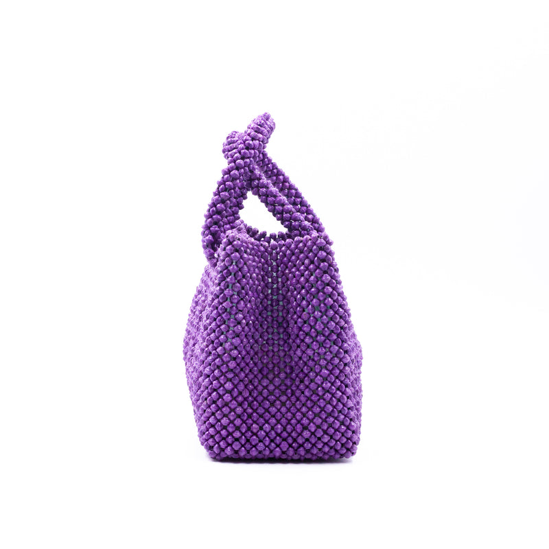 Paper Beads Colorful Bag -Purple-