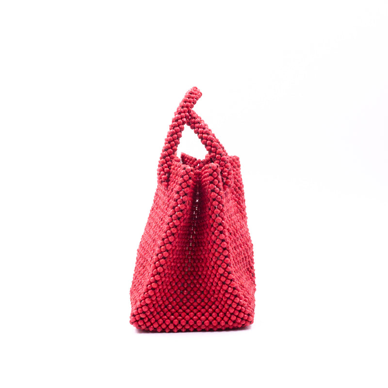 Paper Beads Colorful Bag -Red-