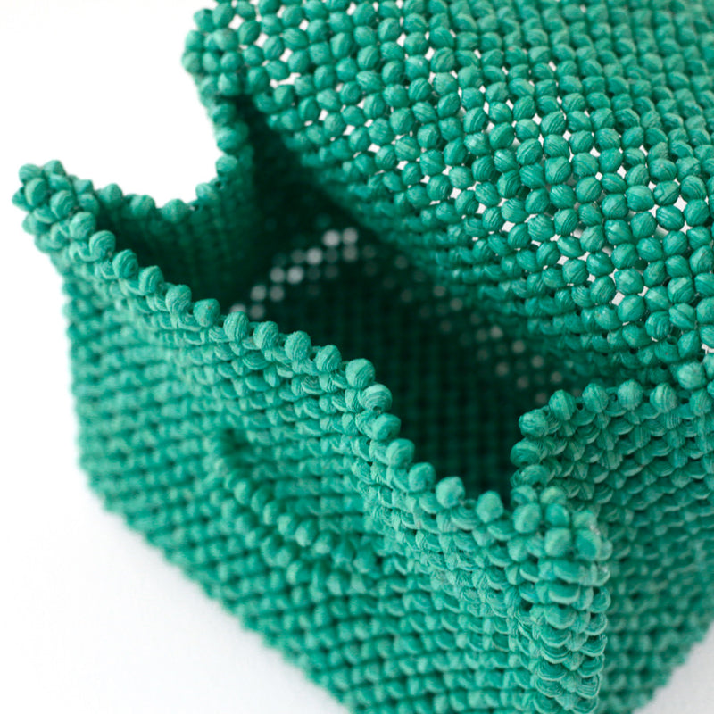 Paper Beads Mini Party Bag -Green-