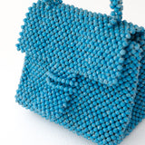 Paper Beads Mini Party Bag -Turquoise Blue-