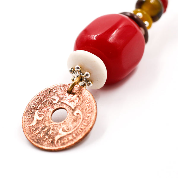 Coin Keychain -Red-