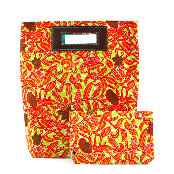 Akello Bag 4WAY -Botanical Red & Light Green-