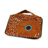 Storage Pouch S -Big Eye Turquoise Orange & Brown-