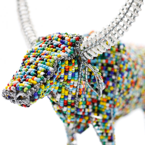 Colorful Beads Cow -Green & Colorful-