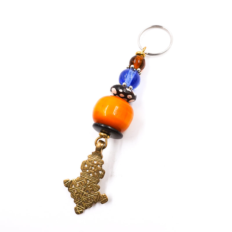 Ethiopian Clus Keychain -Orange-